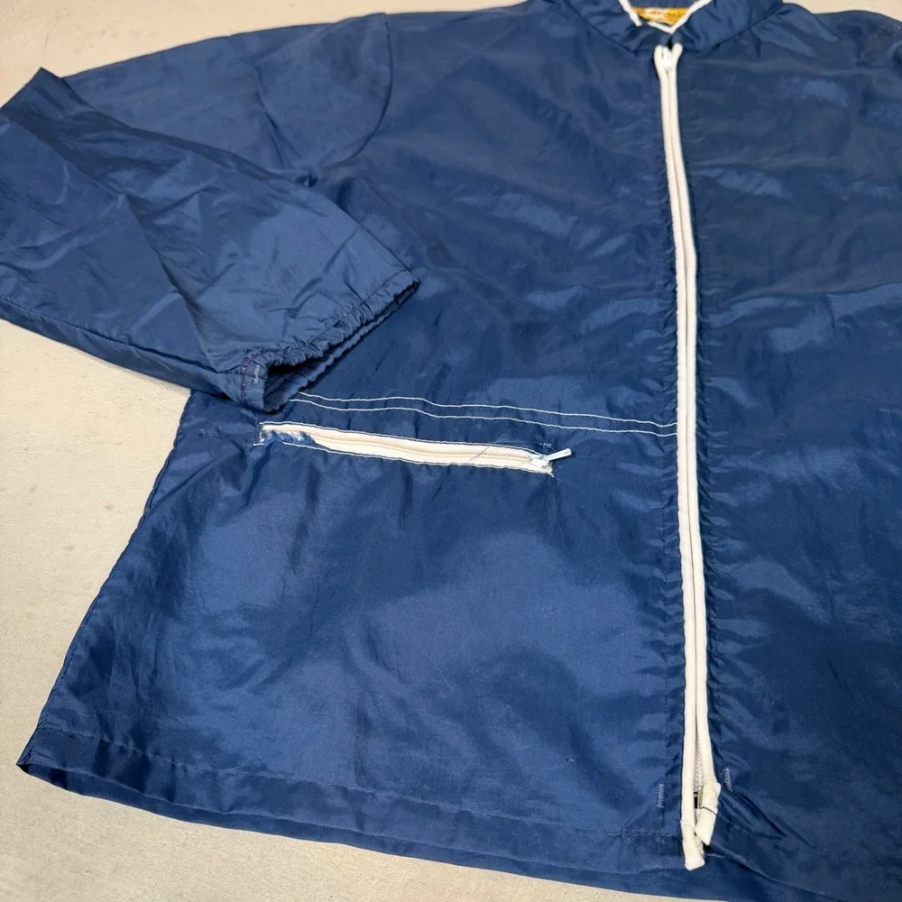 Vintage 60s japanese SurfBreaker Penneys Navy Nylon Windbreaker Jacket Mens S